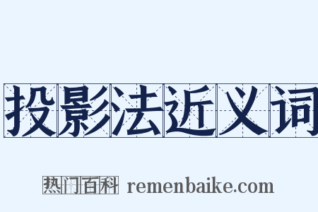 投影法近义词是什么意思的图片